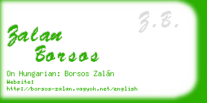 zalan borsos business card